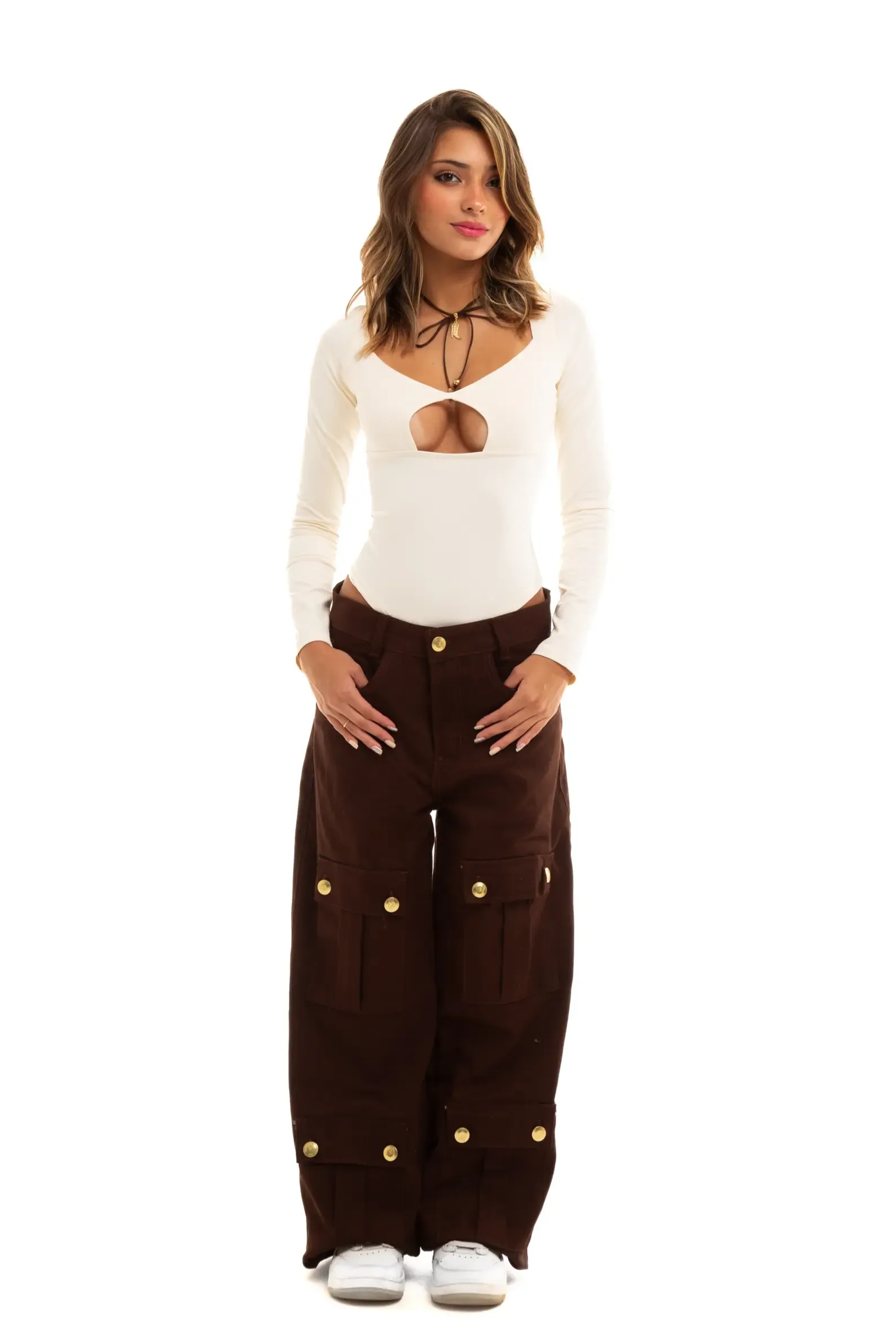 Calça cargo marrom