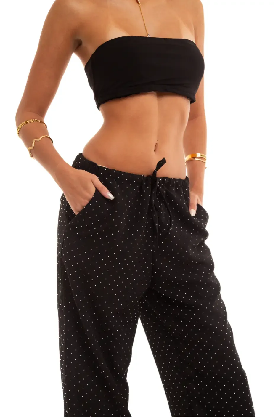 Calça Liz de brilho na cor Preto foto 2