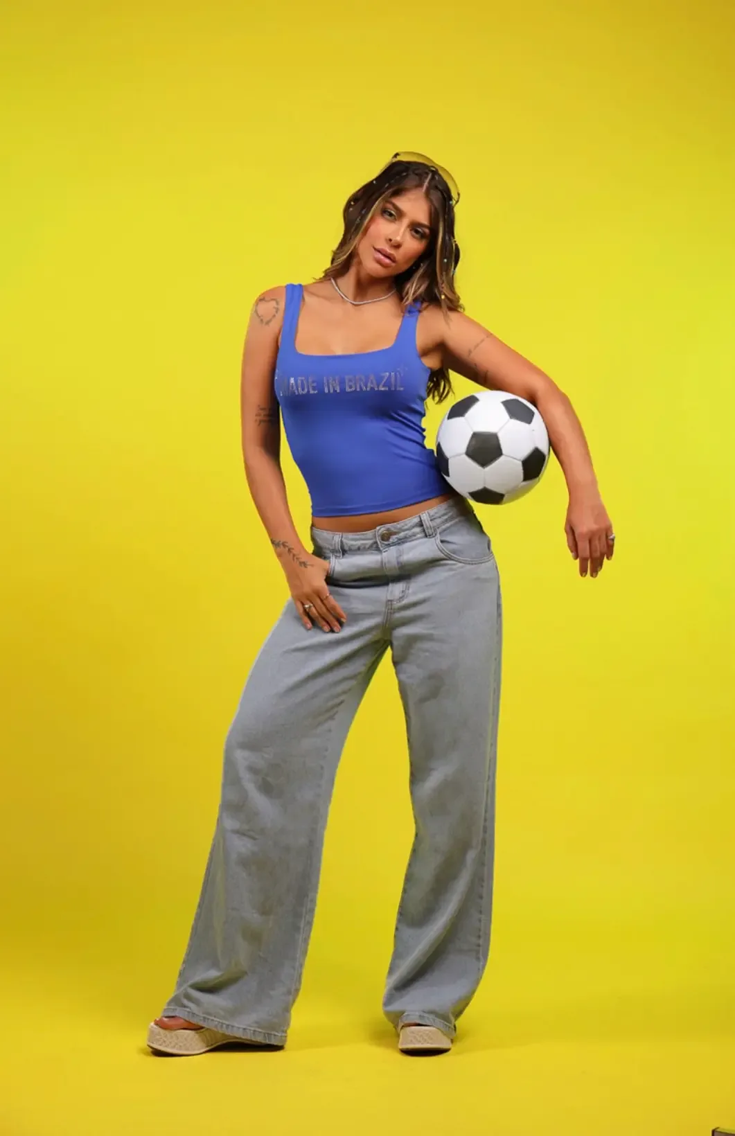 Regata Latinas na cor Azul foto 3